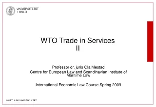 WTO Trade in Services II