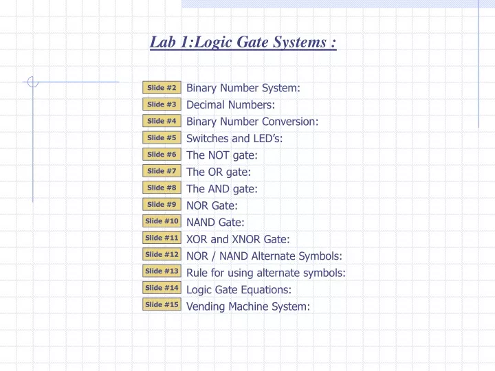 lab 1 logic gate systems