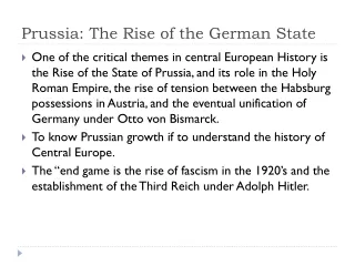 Prussia: The Rise of the German State