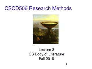 CSCD506 Research Methods