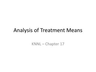 Analysis of Treatment Means