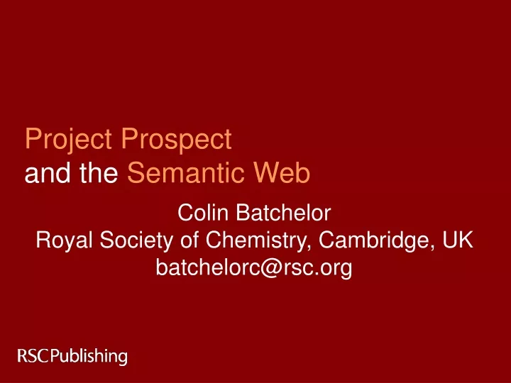 project prospect and the semantic web