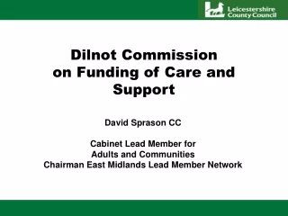 Dilnot Commission  on Funding of Care and Support