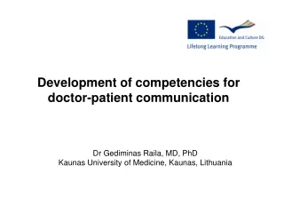 Development of competencies for doctor-patient communication