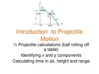 Introduction  to Projectile Motion