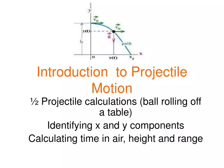 introduction to projectile motion