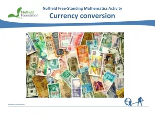 Nuffield Free-Standing  Mathematics Activity Currency conversion