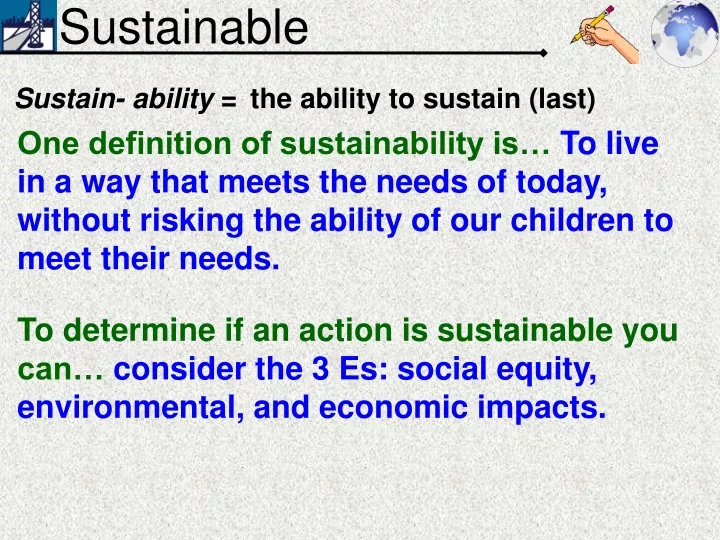 sustainable