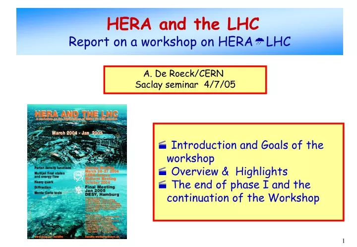 hera and the lhc report on a workshop on hera lhc
