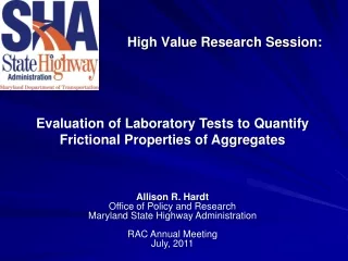 High Value Research Session: