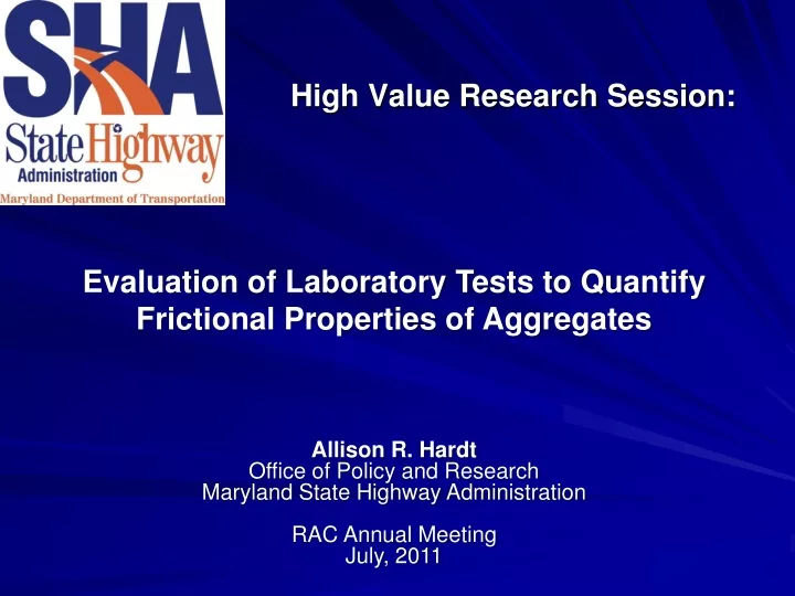 high value research session