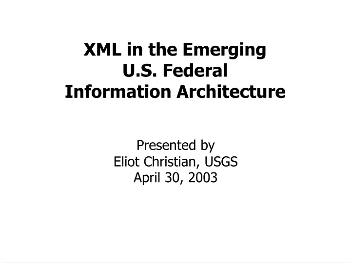 presented by eliot christian usgs april 30 2003