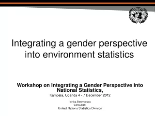 Integrating a gender perspective into environment statistics