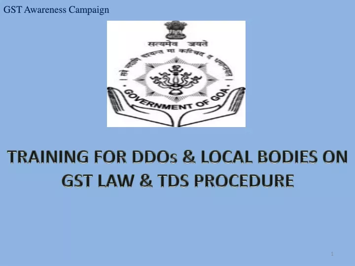 training for ddos local bodies on gst law tds procedure