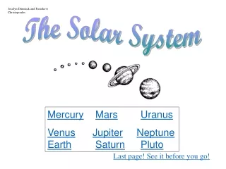 The Solar System