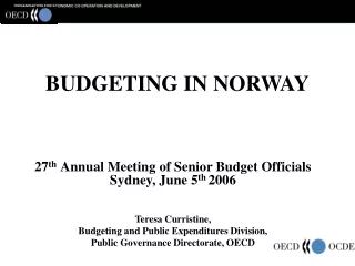 BUDGETING IN NORWAY