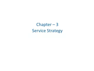 Chapter – 3 Service Strategy