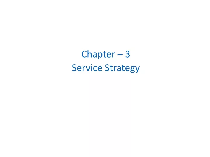 chapter 3 service strategy