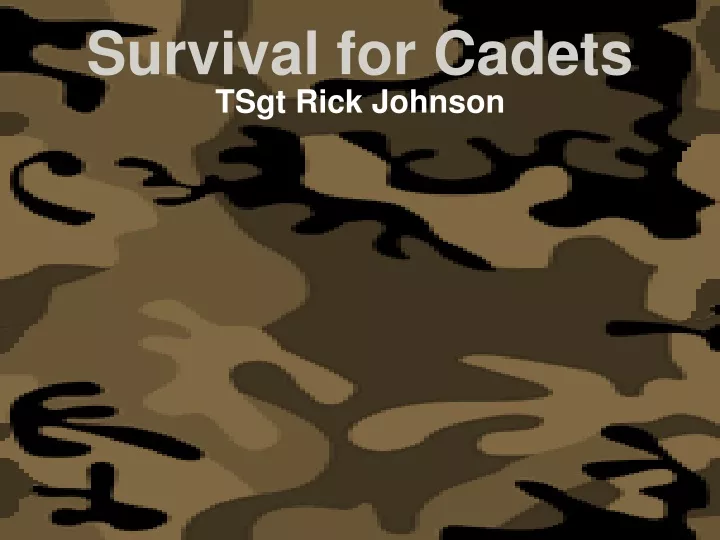 survival for cadets