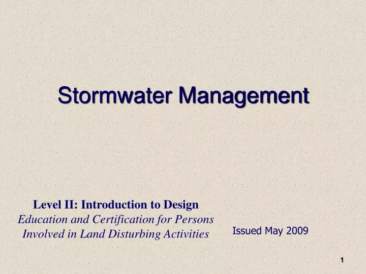 stormwater management