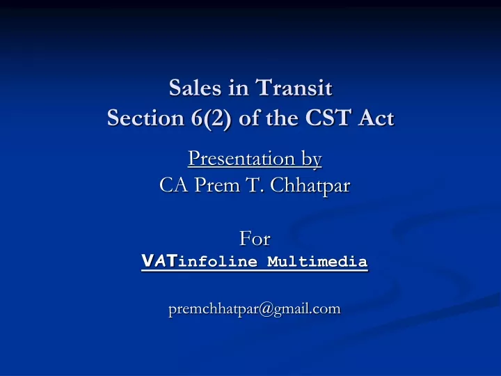 sales in transit section 6 2 of the cst act