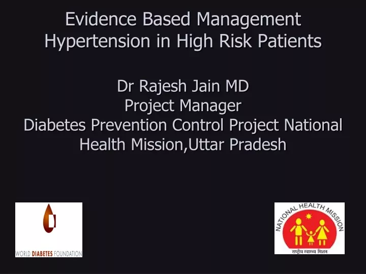 evidence based management hypertension in high