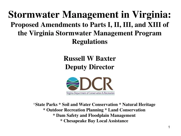 stormwater management in virginia proposed