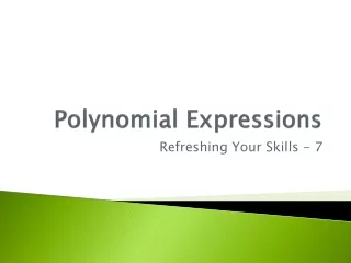 Polynomial Expressions