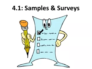 4.1: Samples &amp; Surveys