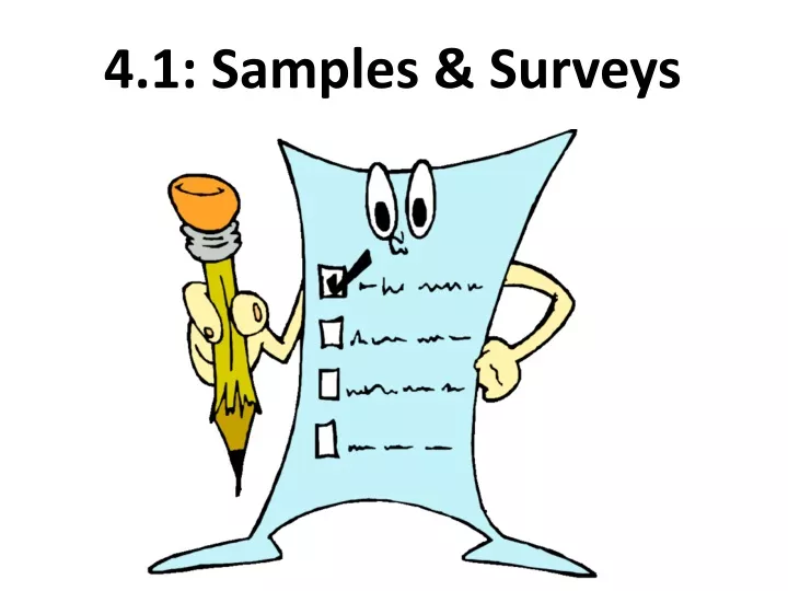 4 1 samples surveys