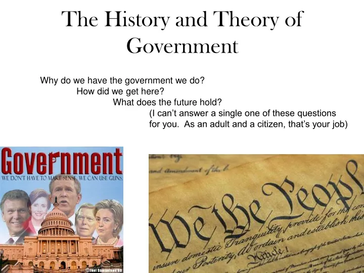 the history and theory of government