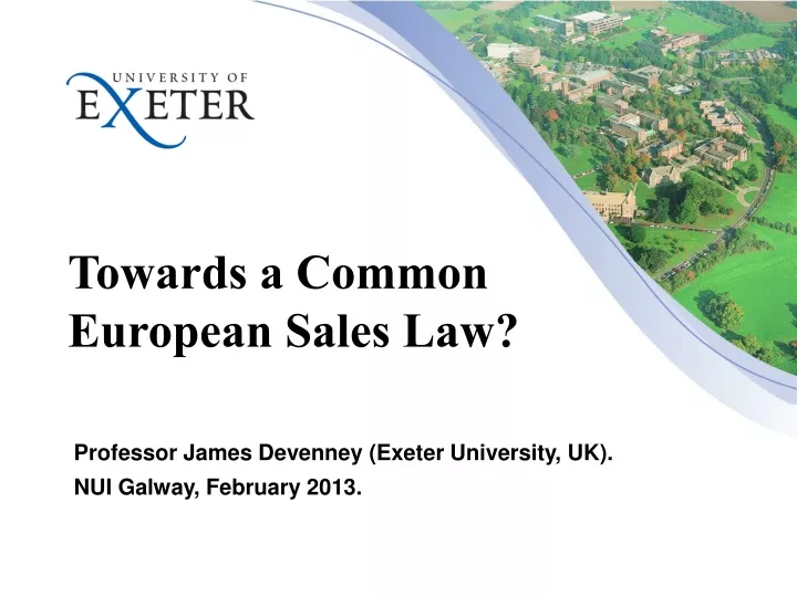 towards a common european sales law