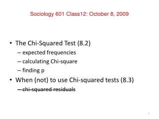 Sociology 601 Class12: October 8, 2009