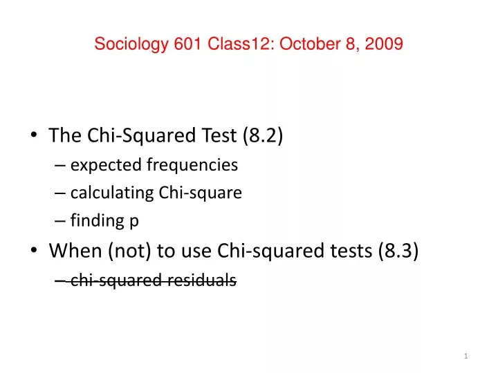 sociology 601 class12 october 8 2009