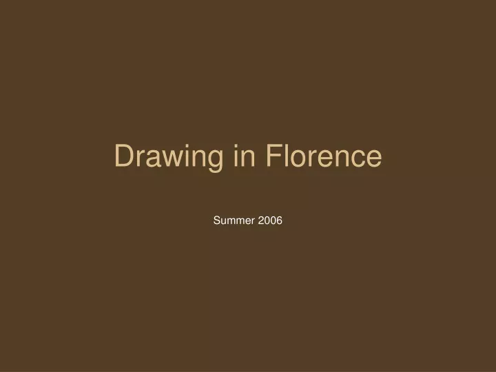 drawing in florence