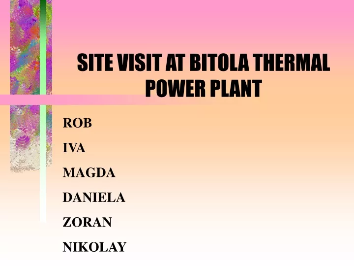 site visit at bitola thermal power plant