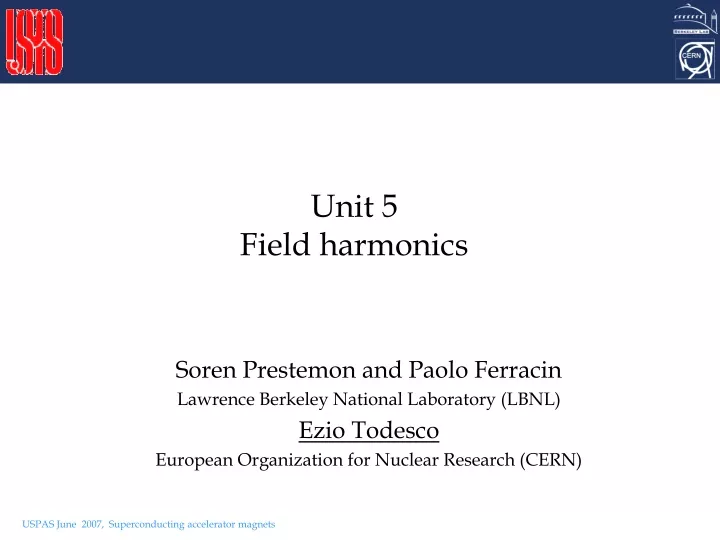 unit 5 field harmonics