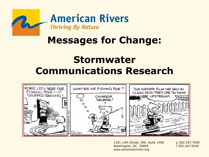 messages for change stormwater communications