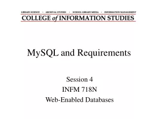 MySQL and Requirements