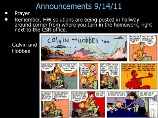 Announcements 9/14/11