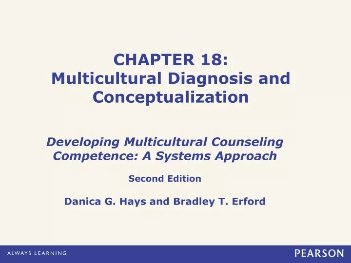 chapter 18 multicultural diagnosis and conceptualization
