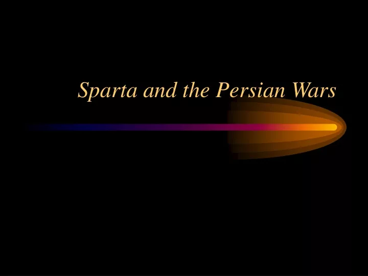 sparta and the persian wars