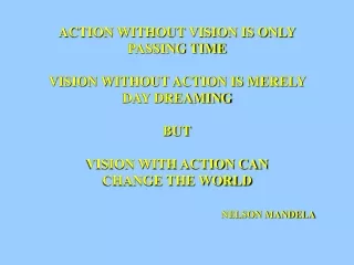 action without vision is only passing time vision