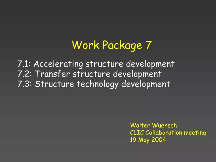 work package 7 7 1 accelerating structure
