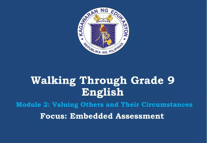 walking through grade 9 english