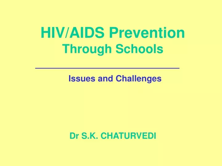 hiv aids prevention through schools