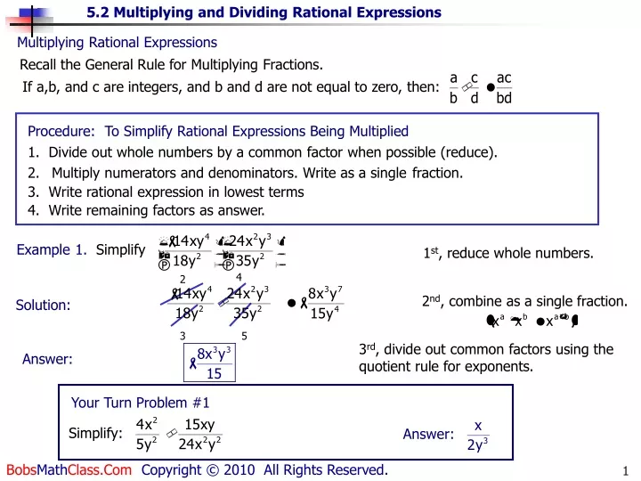 multiplying rational expressions