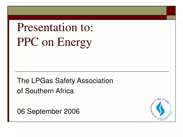 presentation to ppc on energy