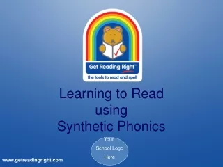 Learning to Read  using  Synthetic Phonics
