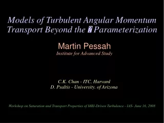Models of Turbulent Angular Momentum Transport Beyond the   Parameterization